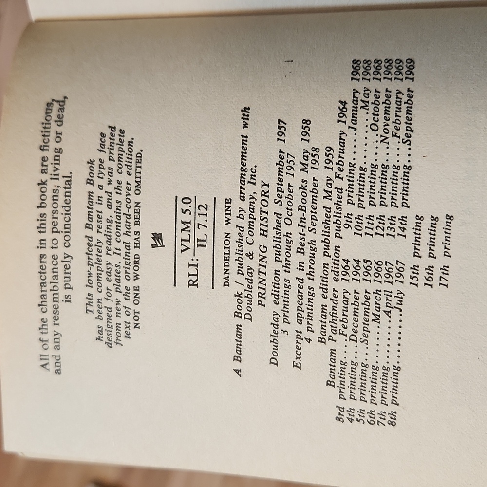 Dandelion Wine by Ray Bradbury Paperback - Picture 8 of 9
